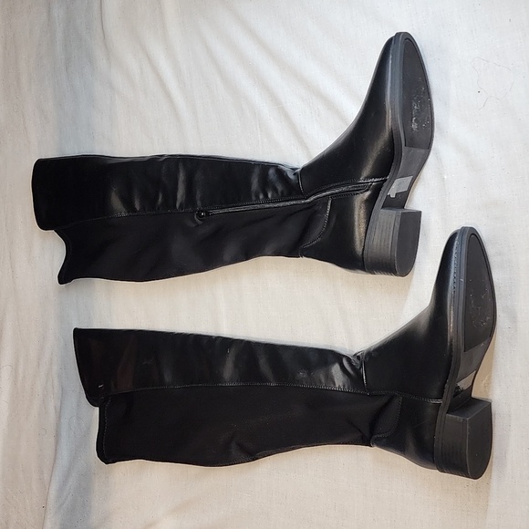 Fresh connection over the knee vegan leather black size 7.5 - Picture 3 of 7